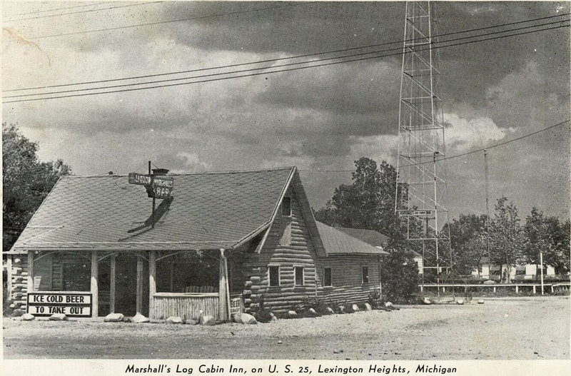 Marshalls Log Cabin Inn - Old Postcard